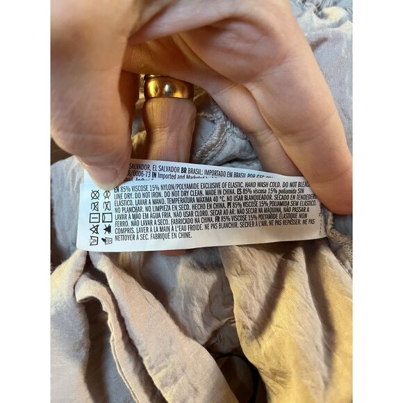 Retro 70s Disco Cropped Blouse Blush Pink Womens Medium - Picture 8 of 10